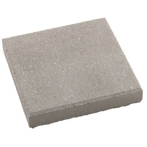 Square Gray Concrete Patio Stone Common 16 In X 16 In Actual 16 In