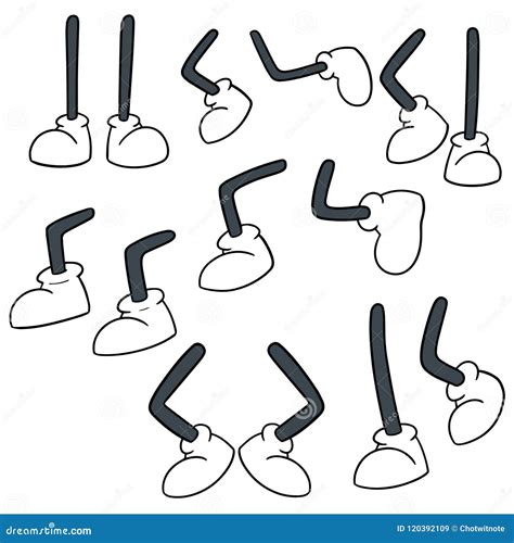 Vector Set Of Cartoon Legs 120392109