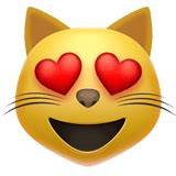 Search for emojis by keyword here. Smiling Cat Face with Heart-Eyes Emoji Meaning and Pictures