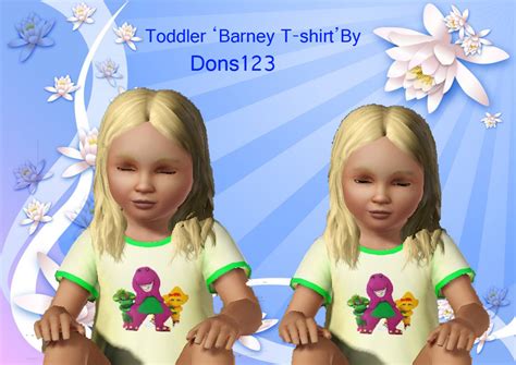 The Sims Resource Barney T Shirt For Toddlers