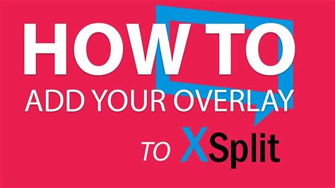Then on xsplit broadcaster, go to sources > webpage… and paste the unique overlay url. How To Add An Overlay To XSplit (2016) | Overlays, Ads ...