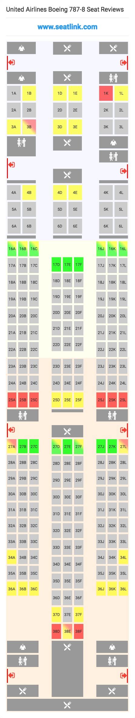 United Airlines Boeing 787 8 Seating Chart Updated August 2023 Seatlink