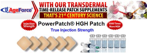 This review presents current information on the relationship of growth hormone activity and the rate of aging in mammals. Age Force HGH Power Patch - Growth Hormone Formula Skin ...