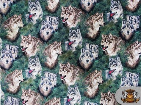100 Cotton Print Fabric David Textile Stalking Wolf Fh Dt 057