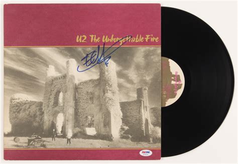 The Edge Signed U2 The Unforgettable Fire Vinyl Record Album Psa Coa