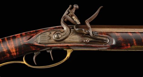Lot Detail A Fantastic Tryon Flintlock Kentucky Rifle