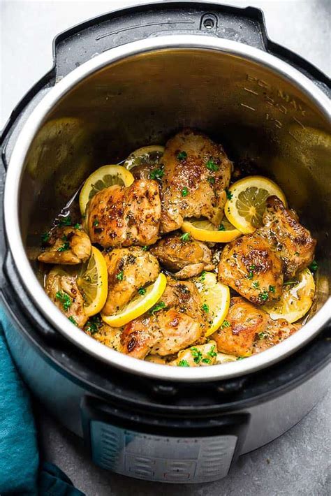 With the instant pot, just a single pot is used for browning the meat, pressure cooking, and simmering the sauce. Instant Pot Lemon Garlic Chicken - Life Made Sweeter