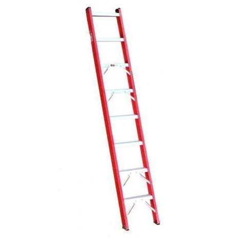 Red FRP Wall Support Ladder, Fibreglass Extension Ladders, GFRP Extension Ladders, GRP Extension ...