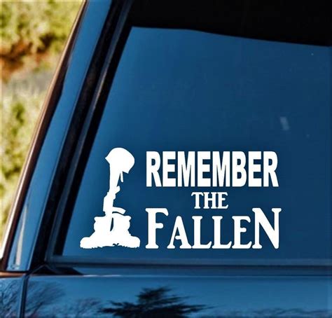Remember The Fallen Soldier Decal Sticker F1055 Army Navy Air Force