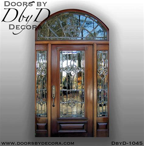 Custom Leaded Glass Exterior Door Unit Wood Door Doors By Decora