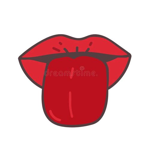 pop art vector speaking red lips woman s half open mouth licking tongue sticking out