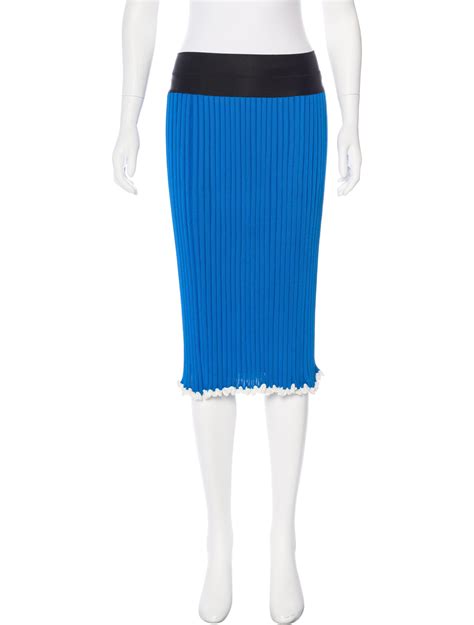 Céline Pleated Knit Skirt Clothing Cel49259 The Realreal