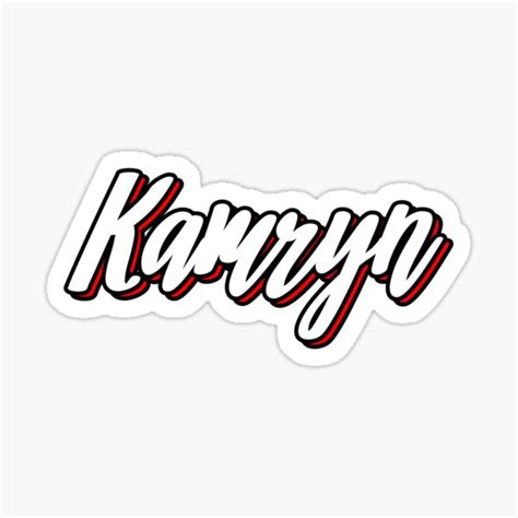 Kamryn First Name Hand Lettering Design Sticker For Sale By Sulies Redbubble