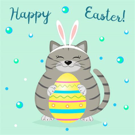 Best Easter Cat Illustrations Royalty Free Vector Graphics And Clip Art