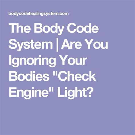 The Body Code Chart