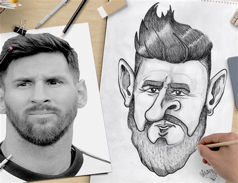 Caricatura De Lionel Messi Mauricio Giacomino