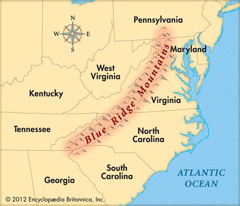 Blue Ridge Mountains West Virginia Map United States Map