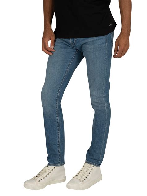 levi s denim 519 extreme skinny fit jeans in blue for men lyst