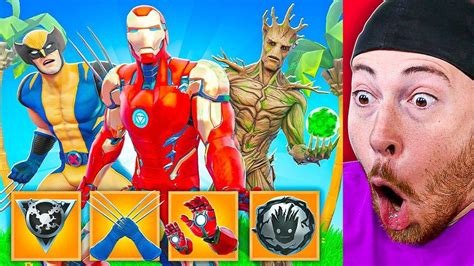 All Season 4 Fortnite Marvel Mythic Abilities And New Skins Youtube