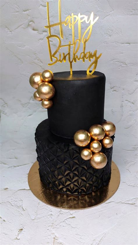 Black Gold Cake In Diva Birthday Cakes Cake Gold Cake