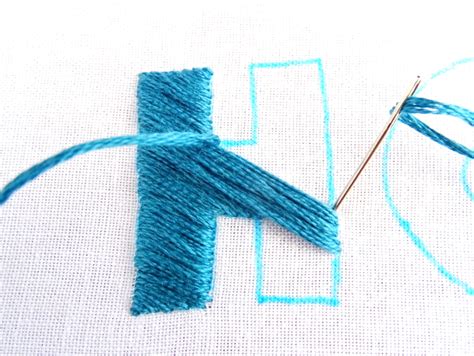 How To Embroider Large Letters By Hand Part Wandering Threads