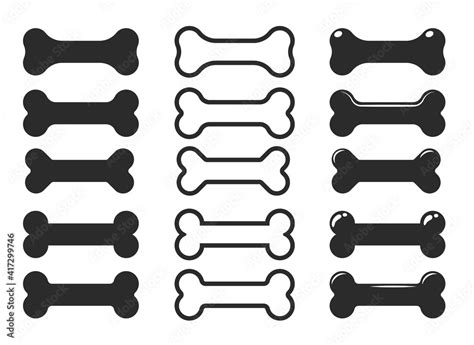 Dog Bone Silhouette Shape Label Design Strong Dog Bone Structure