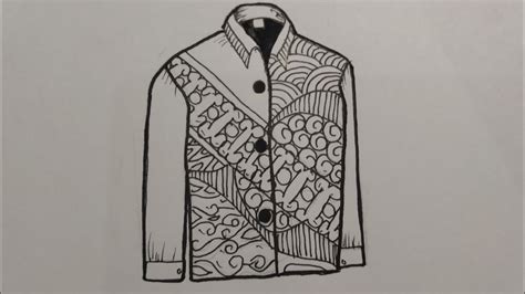 Detail Menggambar Baju Batik Koleksi Nomer 6