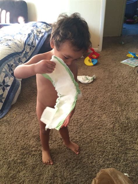 My Messy Moments When My Child Takes His Diaper After He Poops In His