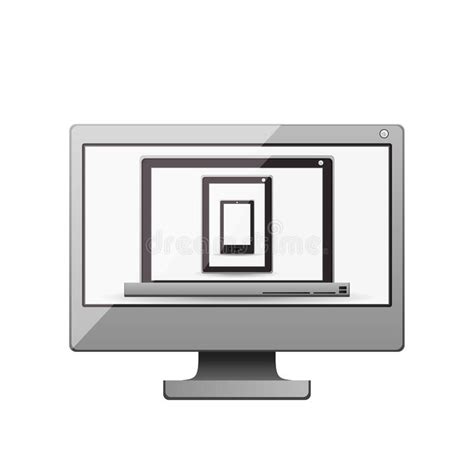 Computer Laptop Tablet And Smartphone Design Stock Illustration