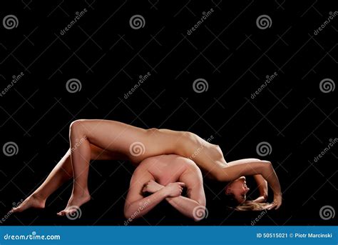 Naked Couple In Modern Dance Pose Stock Image Image Of Leisure