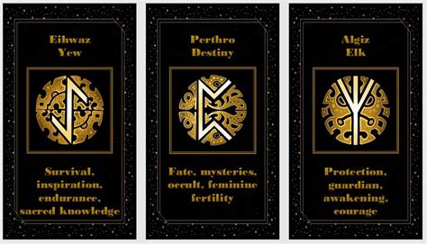Golden Rune Cards Runes Cards Tarot Cards Deck Fortune Telling