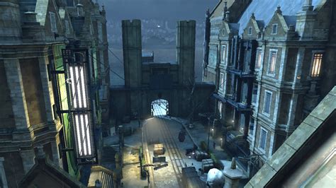 Dishonored Stealth Action Adventure Very Tall Brick Buildings