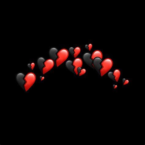 Broken Heart Emoji Black Background