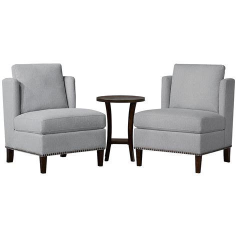 Thomasville Fabric Accent Chair And Accent Table Set 3pc