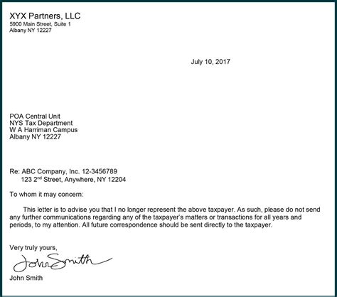 Withdrawal Letter From Llc Certify Letter