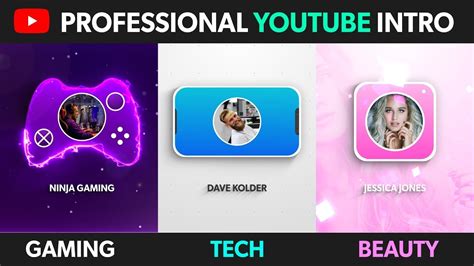 Professional Youtube Intro Gaming Tech Review Beauty Guru Channel