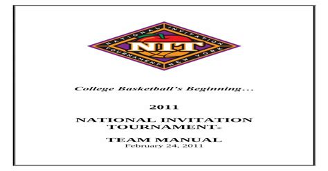 2011 National Invitation Tournament Team National Invitation