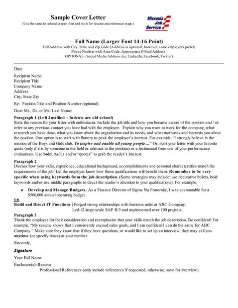cover letter sample employment pinterest