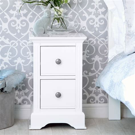 Banbury White Painted Small Bedside Table | Small white bedside table