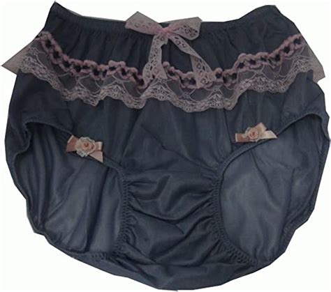 Hdbn1901 Grey Handmade Bow Nylon Panties Women Ladies Underwear Briefs Xxl At Amazon Womens