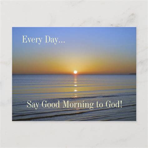 Good Morning To God Sunrise Inspirational Postcard