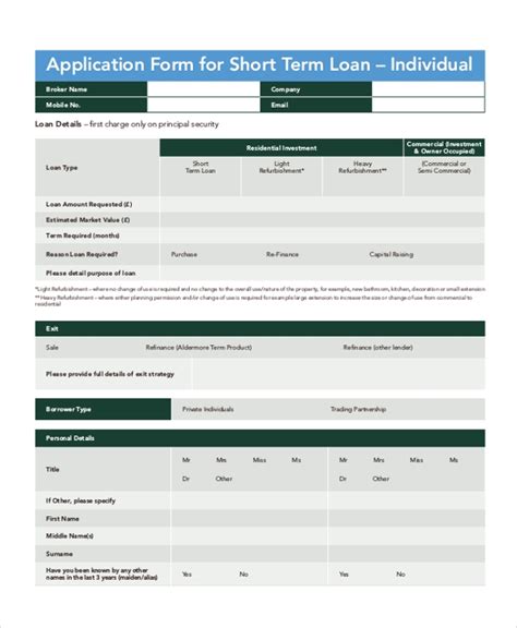 Free 11 Sample Loan Application Forms In Pdf Excel Ms Word