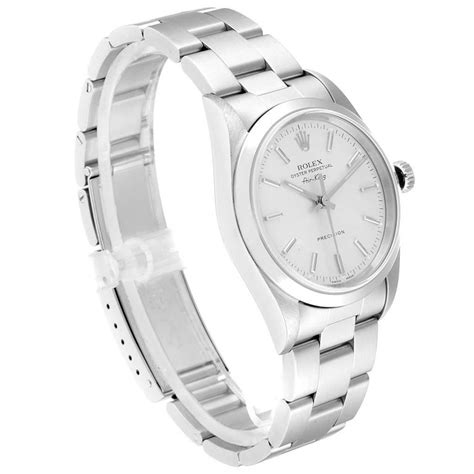 Rolex Air King Silver Dial Domed Bezel Steel Mens Watch 14000 For Sale