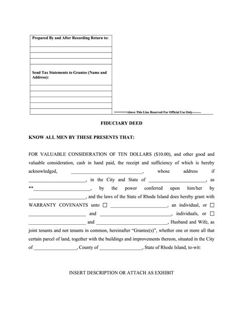 Fiduciary Deed Form Fill Online Printable Fillable Blank Pdffiller