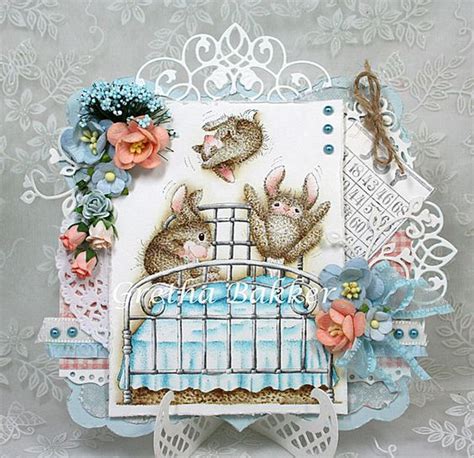 bouncing bunnies card by gretha bakker cards i love pinterest house mouse mice and