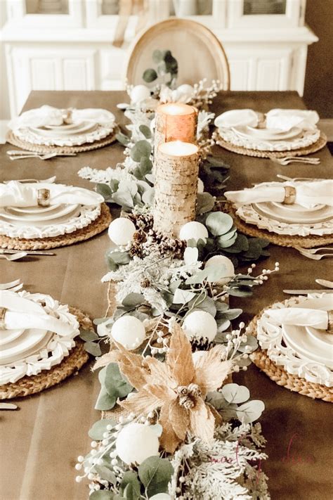 Rustic Winter Tablescape And Winter Dining Room Decor Marly Dice