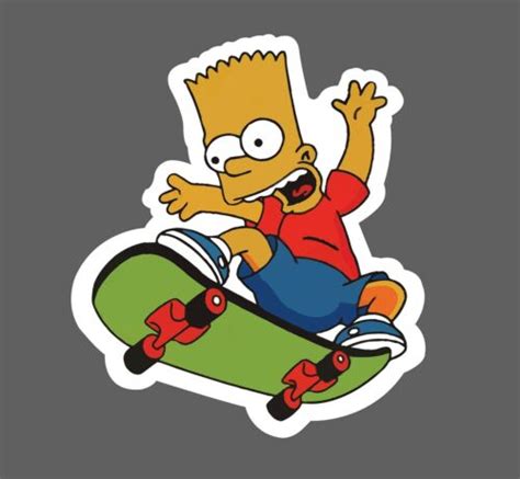 Bart Simpson Sticker Skateboard Waterproof Buy Any 4 For 175 Each