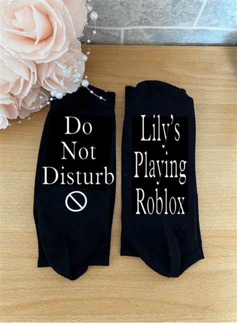 Do Not Disturb Roblox Socks Personalised Slider Custom T Etsy