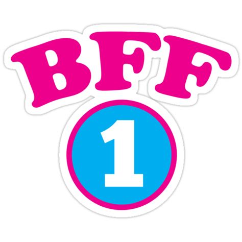 Bff 1 Best Friends Forever Number 1 With Matching 2 Stickers By