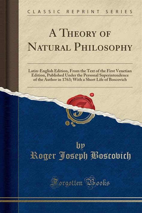 A Theory Of Natural Philosophy Free Books Library